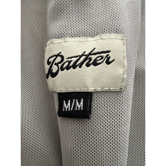 Bather Swim Trunks Shorts Mens Medium Olive Green Drawstring Liner Pool Beach - Picture 5 of 16